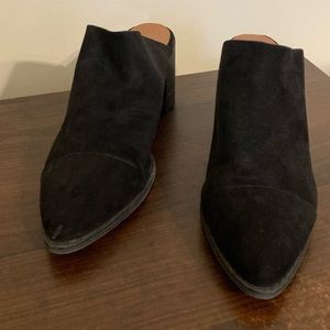 Suede Ankle Mule Booties